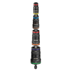 ◆MIN Klein Tools 32933 Impact Flip Socket Set 7-in-1, 1/4