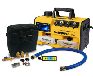 NAVAC A2L / R32 Compatible Rapid Recovery Kit by TTT - Vacuum Pump, Hoses,  Core Tools, and Micron Gauge