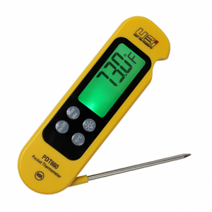 UEi PDT655 Differential Temperature Folding Pocket Thermometer, HVAC  Digital Thermometer with Backlit Display and Magnetic Mount, Measures -58  to