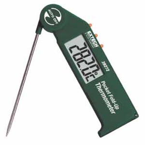 Uei Test Instruments Digital Pocket Thermometer: Side Reading Pen Style Pocket Thermometer, Pen Body, NSF Rated, Side Model: PDT660-N