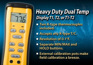 Uei Test Instruments Digital Pocket Thermometer: Side Reading Pen Style Pocket Thermometer, Pen Body, NSF Rated, Side Model: PDT660-N