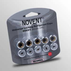 RectorSeal 86691 Novent Universal Locking Refrigerant Caps - 10 Pack