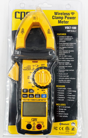 USED CPS VOLT-100 Wireless Clamp Power Meter with InRush, True RMS - Like New Condition