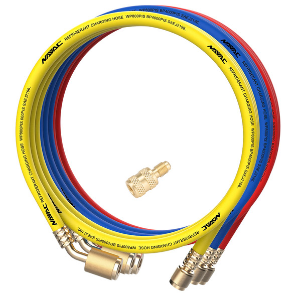 NAVAC NH5SLL 1/4" Low Loss Refrigerant Hose Set 5 ft with a2l fitting