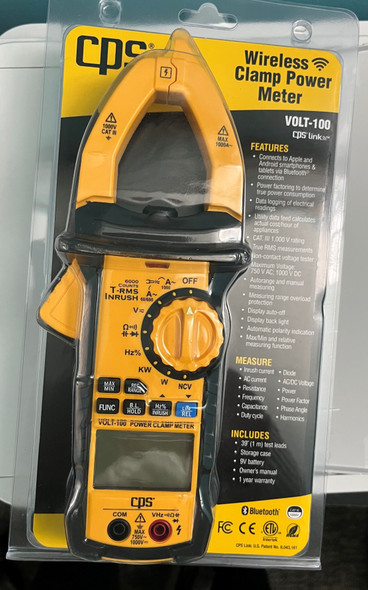 USED CPS VOLT-100 Wireless Clamp Power Meter with InRush, True RMS