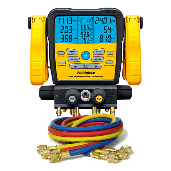 TruTech Tools Fieldpiece SM482V Digital Manifold Hose Kit with HP5A Anti-Blowback Hoses