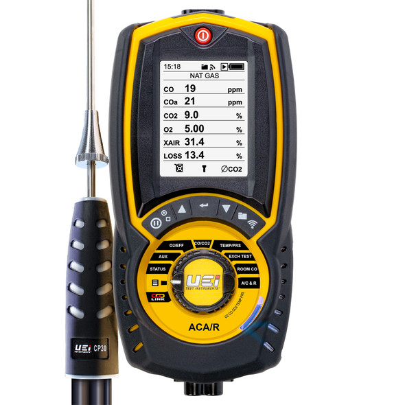 UEi ACA/R Advanced Combustion and Refrigerant Analyzer with cp30 probe