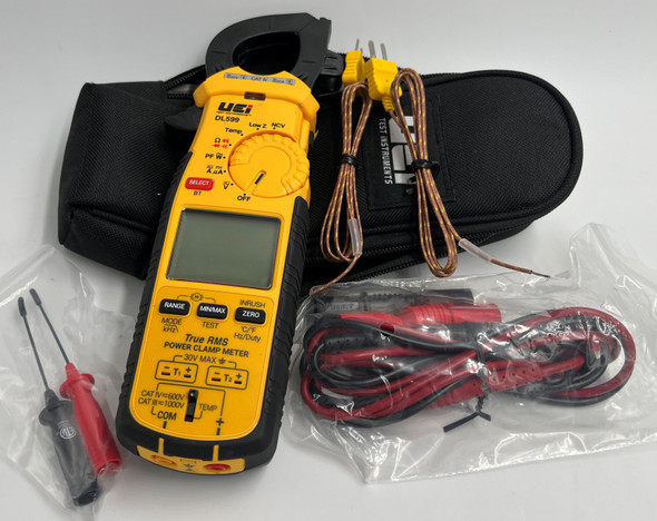 USED UEi DL599 True RMS Clamp Meter with Power Factor, 3 Phase Rotation, and Unbalanced Motor Testing - Like New