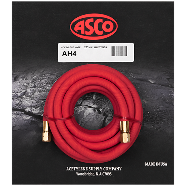 ASCO AH4 Acetylene Hose - 25 Feet