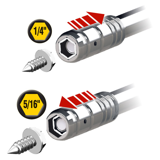 Klein Tools 65131 2-in-1 Hex Head Slide Drive Nut Driver 1-1/2-Inch