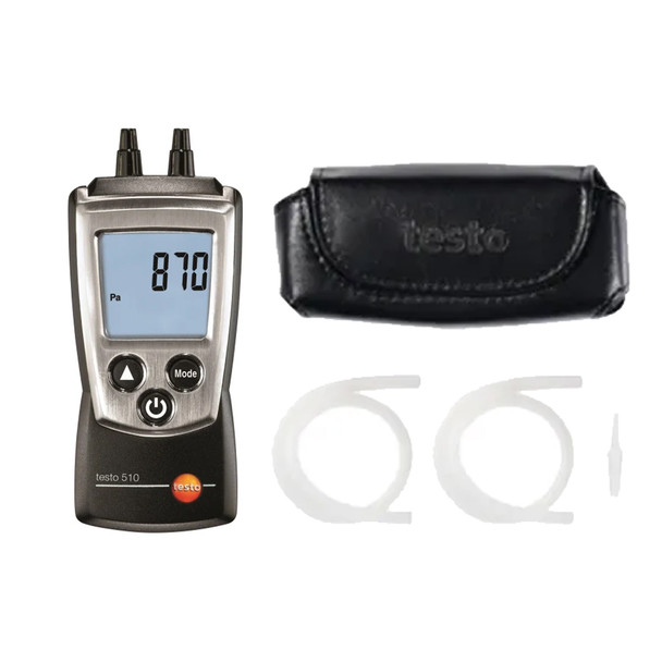 Testo 510 Differential Pressure Manometer Kit with Tubing