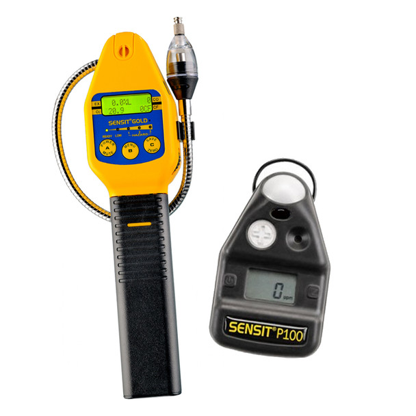 The BPI Basics Kit with Sensit Gold Gas Leak Detector and Sensit P100 Personal CO Monitor
