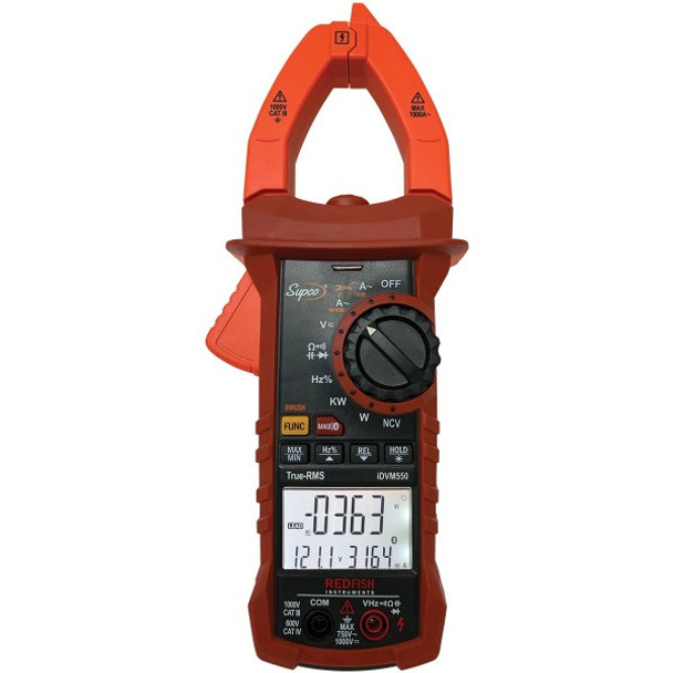 Redfish iDVM 550 Wireless BlueTooth Power Clamp Meter