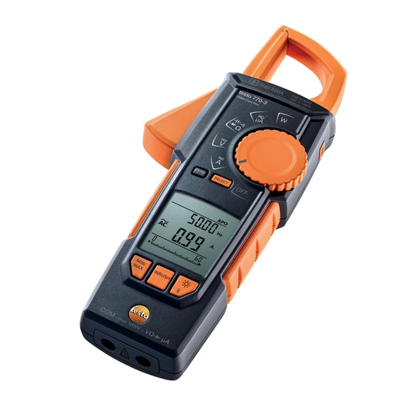 Testo 770-3 True-RMS Electrical Clamp Meter with Bluetooth angled