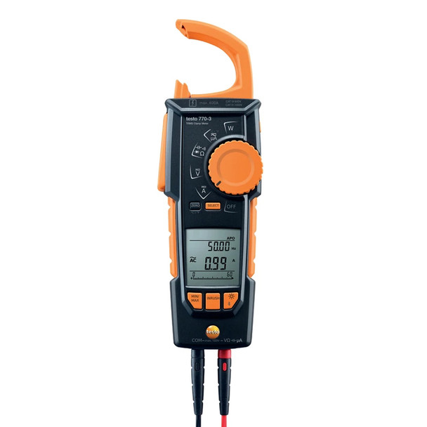 Testo 770-3 True-RMS Electrical Clamp Meter with Bluetooth front open clamp