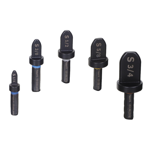 DiversiTech SPIN S5000 5-Piece Swaging Tool Set 1/4", 3/8", 1/2", 5/8", 3/4" Hex Bits