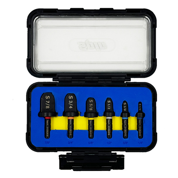 DiversiTech SPIN S6000 6-Piece Swaging Tool Set 1/4", 3/8", 1/2", 5/8", 3/4", 7/8" Hex Bits in case