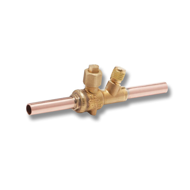 RLS Refrigerant Copper Press Ball Valve with Schrader