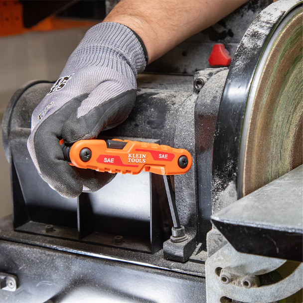 Klein Tools 70542 Compact Folding Hex Key Set Metric in use
