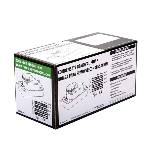 Beckett CL201UL Low Profile Condensate Pump - 115V, 20 Foot