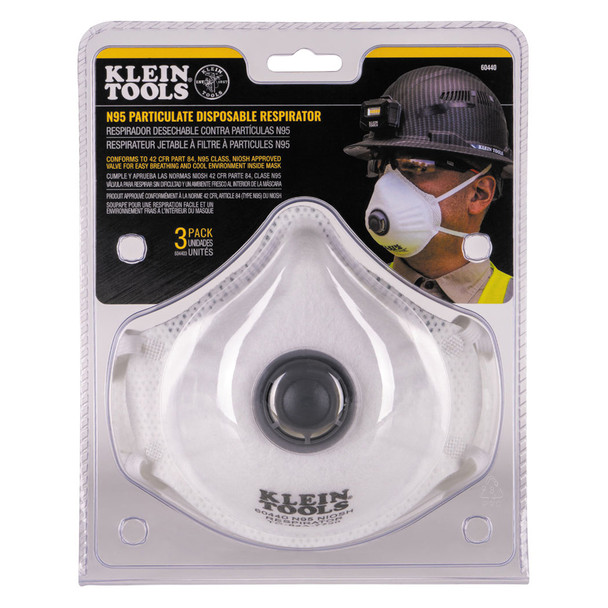 Klein 604403 N95 Disposable Respirator Mask in package
