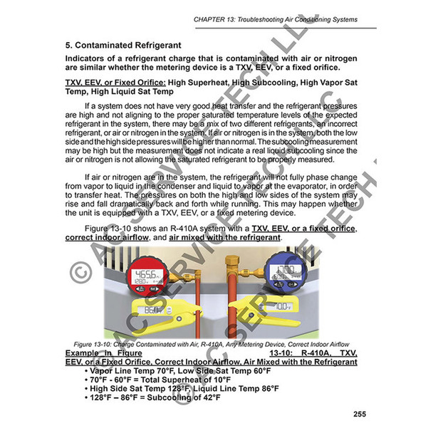 AC Service Tech Refrigerant Charging and Service Procedures for Air Conditioning 2nd Edition by Craig Migliaccio example page 225