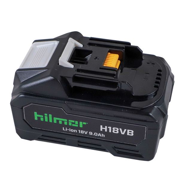 Hilmor H18VB 9Ah Battery angle view