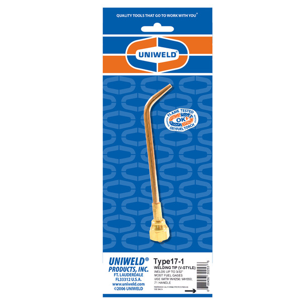 Uniweld TYPE17 Brazing and Welding Tip #1 package
