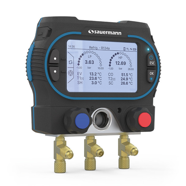 Sauermann Si-RM350 Smart Digital Manifold front right angle