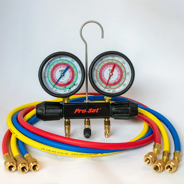 CPS MT2A7P5 Workingman Two Valve A2L Manifold with 5' Premium Hoses