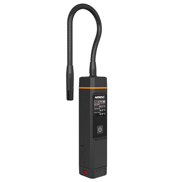 NAVAC NSH1 Bluetooth Psychrometer Probe digital screen front view