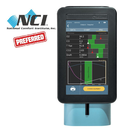 NCI Seitron NOVO Combustion Analyzer with NCI preferred logo