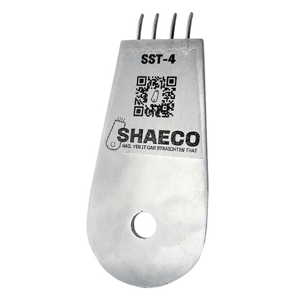 Straightening Tool in use (power tool not included)