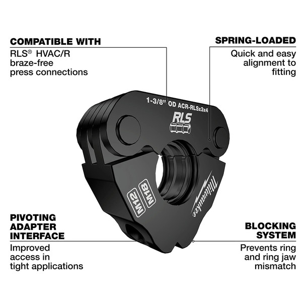 Milwaukee RLS Pivoting Press Ring individual infograph