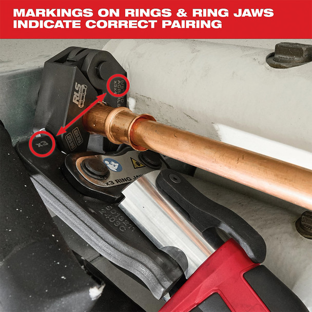Milwaukee RLS Pivoting Press Ring markings indicate pairs