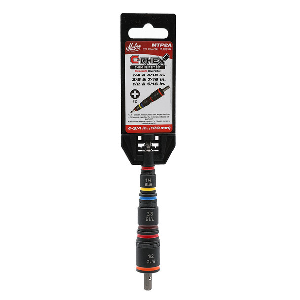Malco MTP2A 7-in-1 C-RHEX Flip Bit Hex Sockets in packaging front