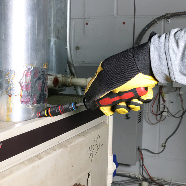 Malco HMTT25A 7-in-1 C-RHEX® Flip Bit Hex Sockets with Premium Grip Handle in use