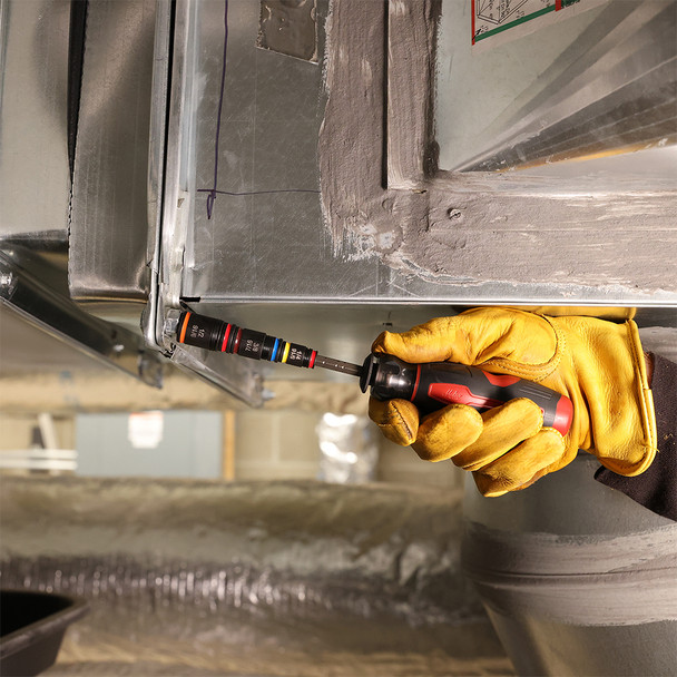 Malco HMTT25A 7-in-1 C-RHEX® Flip Bit Hex Sockets with Premium Grip Handle in use