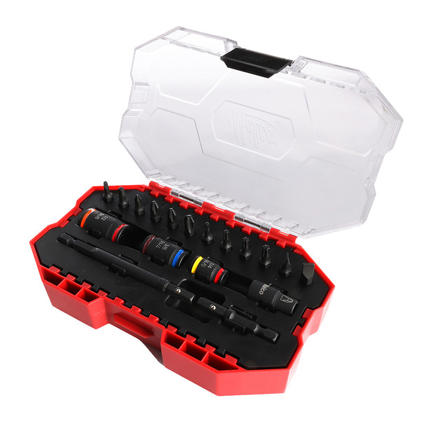Malco C-RHEX® Socket Install Kit with 12 Impact Rated Bits stored in open case facing left