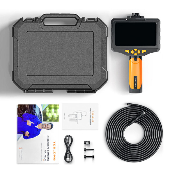 Teslong NTS300 Triple Lens Inspection Camera includes probe, accessories and hard case