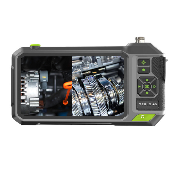 Teslong NTS700 Inspection Camera screen on showing side by side view