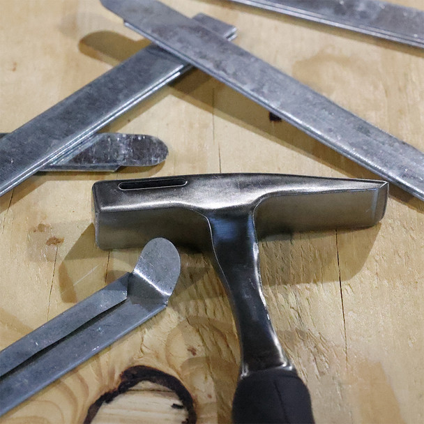 Malco TMH1 Tin Master™ Hammer 18oz Tinner’s Hammer in use bending