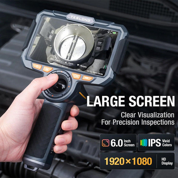 Teslong TF600 4 Way Articulating Single Lens Inspection Camera infograph large screen