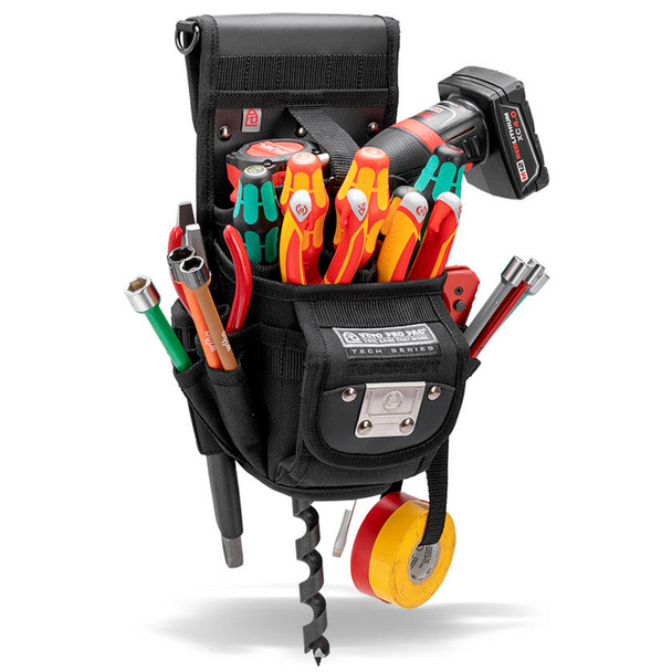 Veto Pro Pac DP3 Blackout Tool and Drill Pouch front with tools (not included)