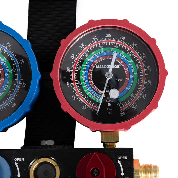 MalcoEdge™ M2VA2L 2-Valve A2L Manifold closeup