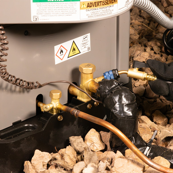 MalcoEdge ESBV3614516 Easy Seal Ball Valve Hose Set, 36 inch in use