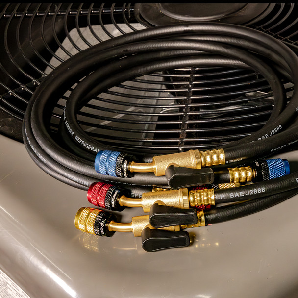 MalcoEdge ESBV7214516 Easy Seal Ball Valve Hose Set, 72 inch in use