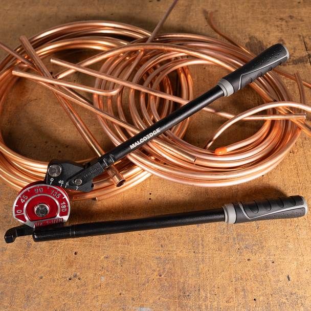 MalcoEdge™ TB500 HVACR Tube Bender, 1/2" OD Tubing in use
