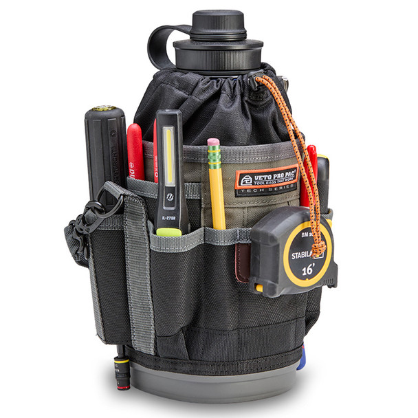 Veto Pro Pack UB3B Large Compact Utility Bag front with bottle closed