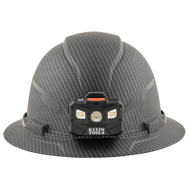 Klein 60346 Premium KARBN Hard Hat with Rechargeable Headlamp front